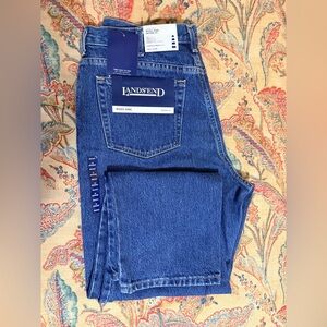 Lands' End Misses Straight-Leg Denim Jeans Size 16 Average NWT
